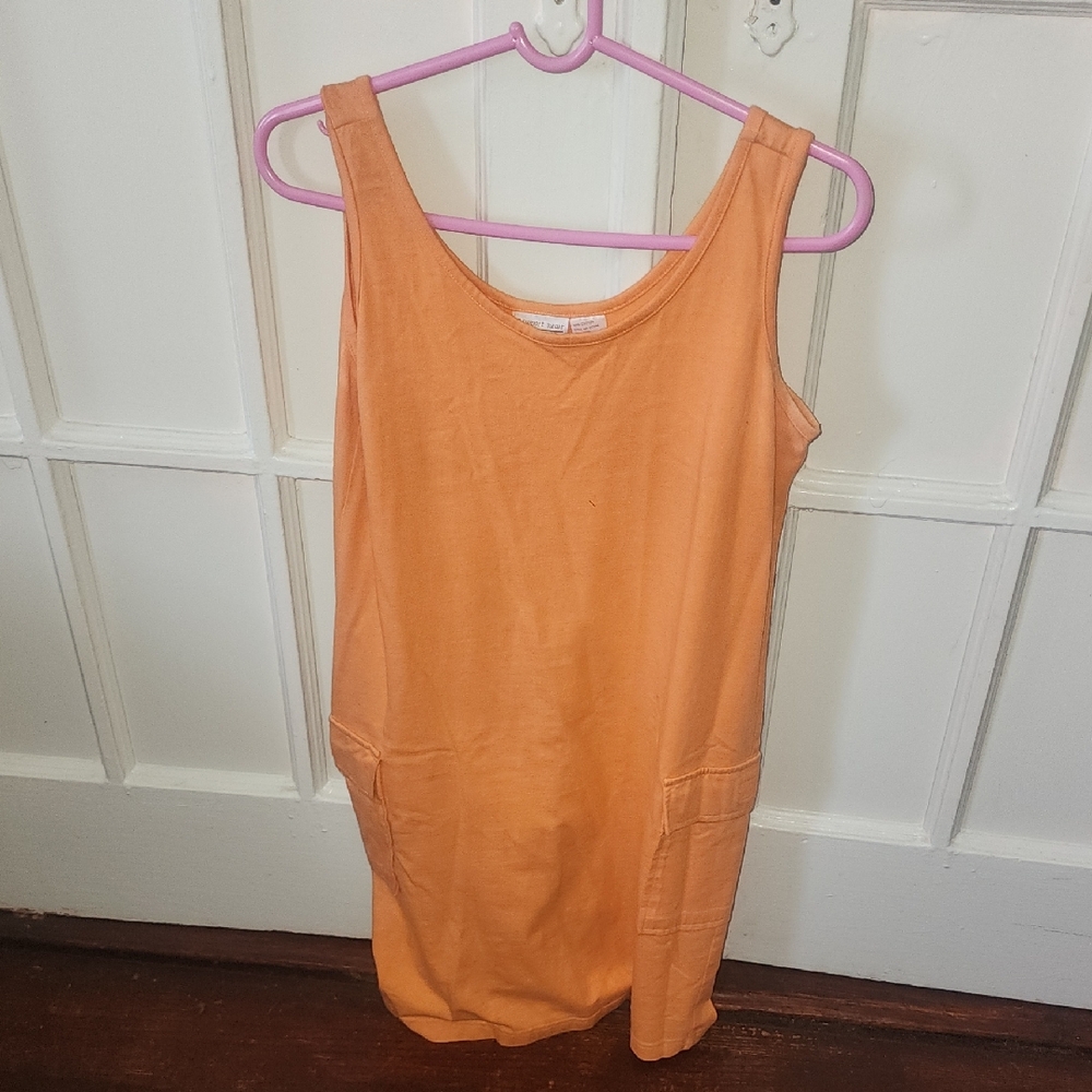Newport News Orange Tank Top Scoop Neck